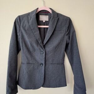 Banana Republic Charcoal Blazer With Light Pinstripe